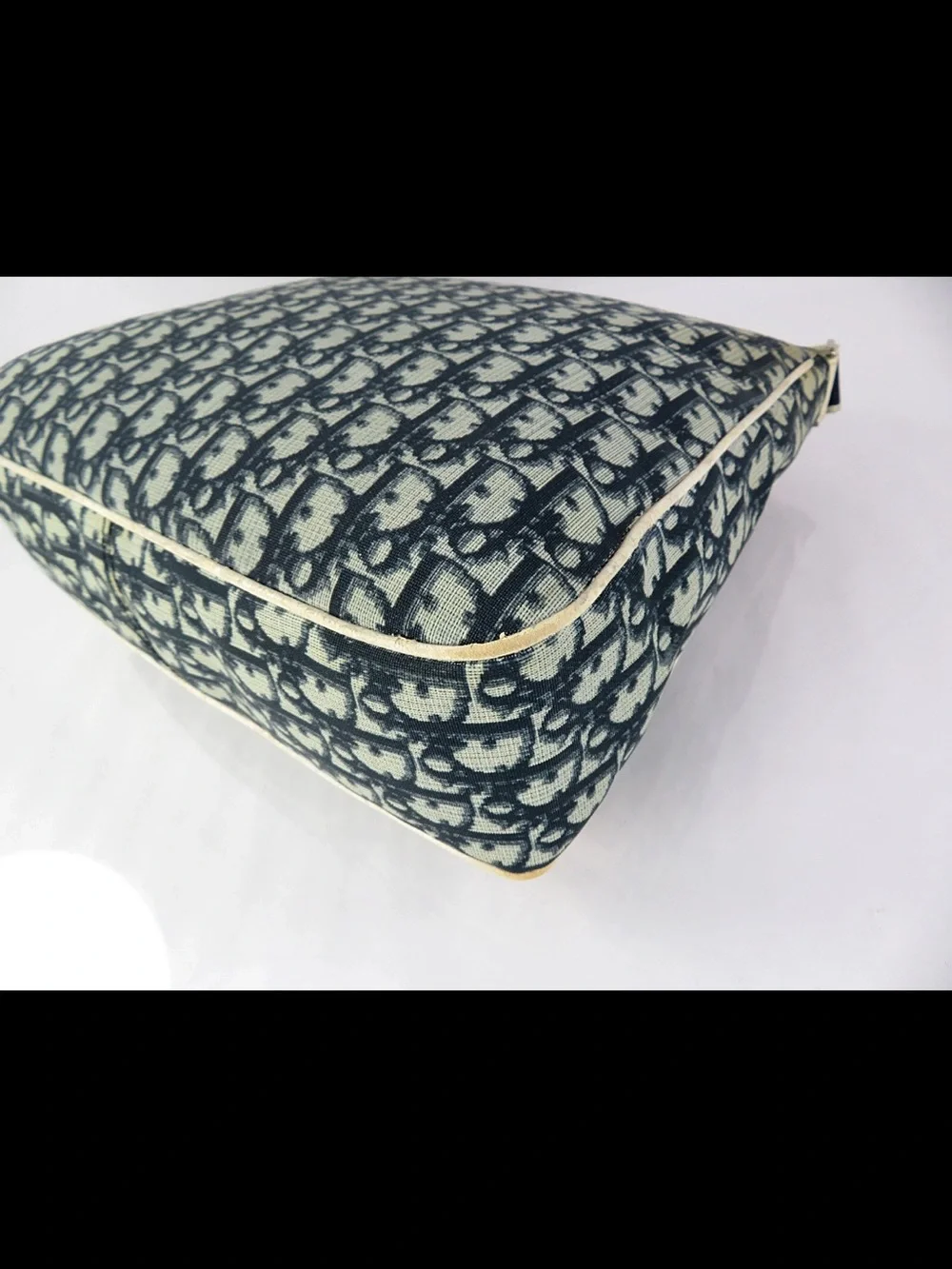 Dior Navy Blue Interior Canvas Shoulder Bag